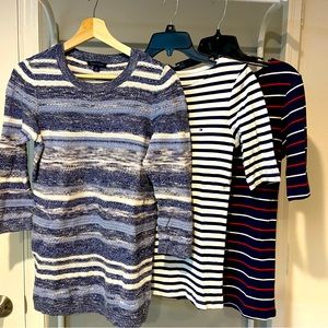 TH Bundle 3 for $25!!! Two boatneck 3/4 sleeve tshirts and sweater